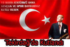 19 Mayıs Tekirdağda Törenle Kutlandı