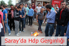 Tekirdağ'ın Saray İlçe Halkı ile Hdp'liler Arasında Gerginlik